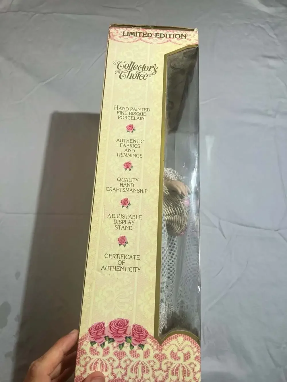 Collector's Choice Limited Edition Fine Bisque Porcelain Doll with Basket